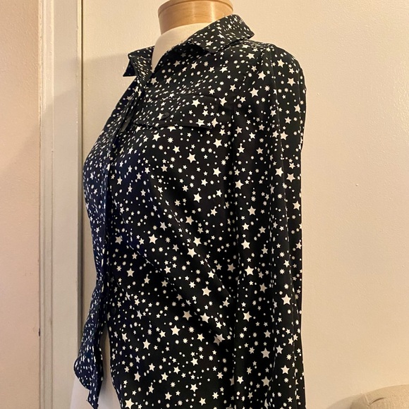 TOPSHOP beautiful blouse, with stars, size 2 petite - Picture 5 of 11